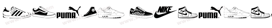Black sneakers字体转换